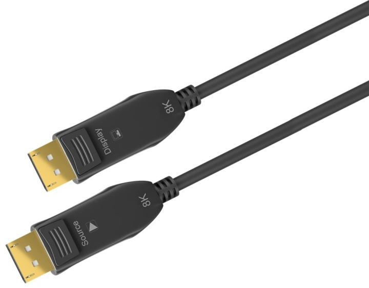 Goobay Optisk DisplayPort™ hybridkabel 2.0 (AOC) Gullbelagt Displayport™-plugg > Displayport™-plugg, 50 m i gruppen Datautstyr / Kabler og adaptere / DisplayPort / Kabler hos TP E-commerce Nordic AB (C43137)