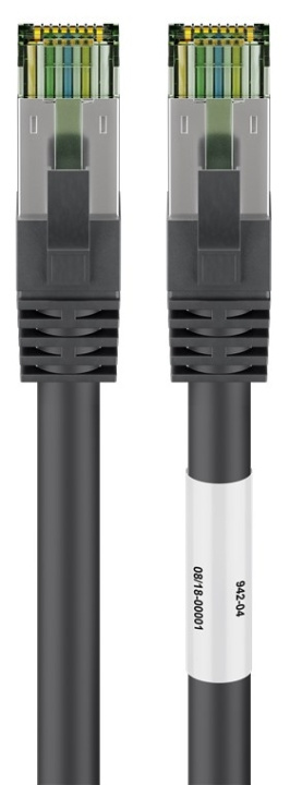Goobay RJ45 (CAT 6A, 500 MHz) patchkabel med CAT 8.1 S/FTP-råkabel, svart 99,9 % oksygenfri kobberleder (OFC), AWG 24, halogenfri kabelmantel (LSZH), 10 m i gruppen Datautstyr / Kabler og adaptere / Nettverk / Cat8 hos TP E-commerce Nordic AB (C43198)