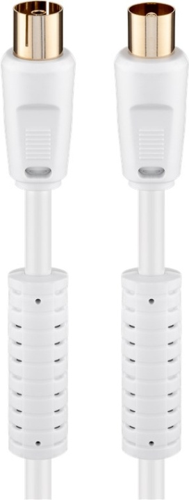 Goobay Antennekabel med ferritt (80 dB), dobbeltskjermet koaksialplugg > koaksialplugg (helskjermet), 5 m i gruppen Elektronikk / Kabler og adaptere / Antennekabler og tilbehør / Antennekabler hos TP E-commerce Nordic AB (C43206)