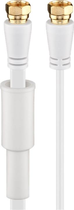 Goobay Flat SAT-antennekabel (80 dB), dobbeltskjermet, værbeskyttet gullbelagt, F-plugg > F-plugg (helskjermet), 1,5 m i gruppen Elektronikk / Kabler og adaptere / Antennekabler og tilbehør / Antennekabler hos TP E-commerce Nordic AB (C43212)