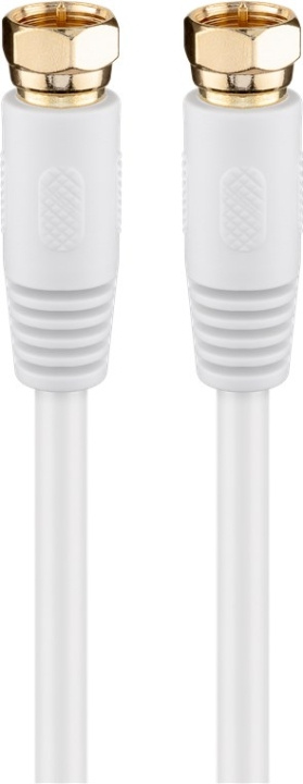 Goobay SAT-antennekabel (80 dB), dobbeltskjermet F-plugg > F-plugg (helskjermet), 3,5 m i gruppen Elektronikk / Kabler og adaptere / Antennekabler og tilbehør / Antennekabler hos TP E-commerce Nordic AB (C43217)