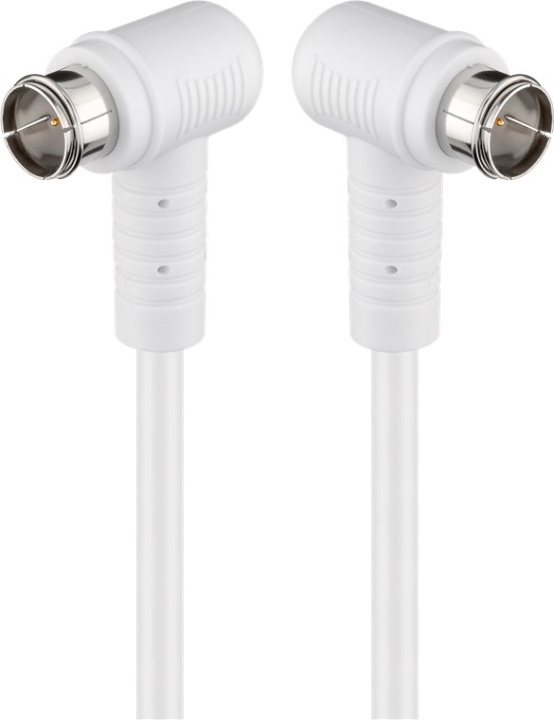 Goobay Vinklet SAT-antennekabel (80 dB), dobbeltskjermet F-plugg (quick) 90° > F-plugg (quick) 90° (helskjermet), 5 m i gruppen Elektronikk / Kabler og adaptere / Antennekabler og tilbehør / Antennekabler hos TP E-commerce Nordic AB (C43226)