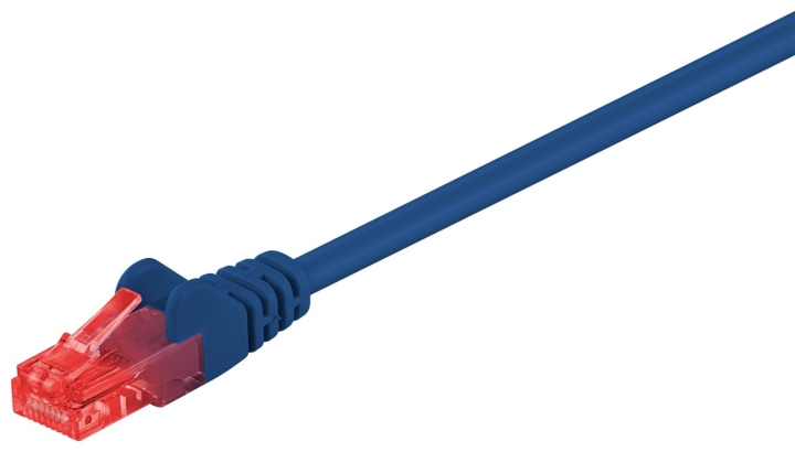 Goobay CAT 6 patchkabel, U/UTP, blå kobberbelagt aluminiumtråd (CCA), 5 m i gruppen Datautstyr / Kabler og adaptere / Nettverk / Cat6 hos TP E-commerce Nordic AB (C43257)