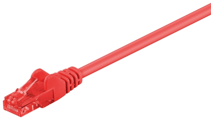 Goobay CAT 6 patchkabel, U/UTP, rød kobberbelagt aluminiumtråd (CCA), 0,5 m i gruppen Datautstyr / Kabler og adaptere / Nettverk / Cat6 hos TP E-commerce Nordic AB (C43270)