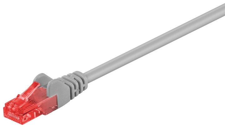Goobay CAT 6 patchkabel, U/UTP, grå kobberbelagt aluminiumtråd (CCA), 10 m i gruppen Datautstyr / Kabler og adaptere / Nettverk / Cat6 hos TP E-commerce Nordic AB (C43277)