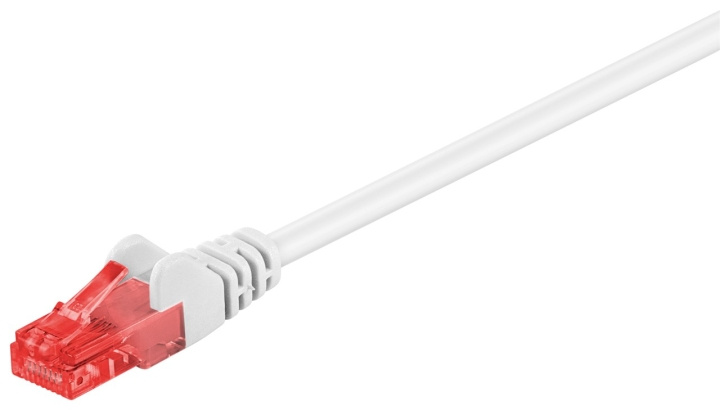 Goobay CAT 6 patchkabel, U/UTP, hvit kobberbelagt aluminiumtråd (CCA), 1 m i gruppen Datautstyr / Kabler og adaptere / Nettverk / Cat6 hos TP E-commerce Nordic AB (C43292)