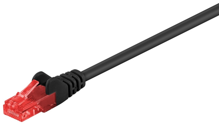 Goobay CAT 6 patchkabel, U/UTP, svart kobberbelagt aluminiumtråd (CCA), 3 m i gruppen Datautstyr / Kabler og adaptere / Nettverk / Cat6 hos TP E-commerce Nordic AB (C43305)