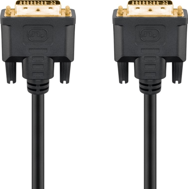 Goobay DVI-I Full HD-kabel Dual Link, gullbelagt DVI-I-plugg Dual Link (24 + 5 pinner) > DVI-I-plugg Dual Link (24 + 5 pinner), 2 m i gruppen Datautstyr / Kabler og adaptere / DVI / Kabler hos TP E-commerce Nordic AB (C43314)
