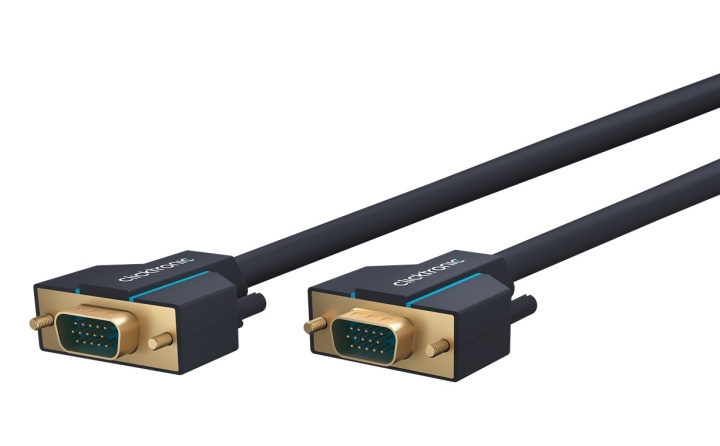ClickTronic VGA-kabel Premiumkabel | 1x VGA-kontakt 1x VGA-kontakt | 3,0 m | SXGA @ 75 Hz i gruppen Datautstyr / Kabler og adaptere / VGA / Kabler hos TP E-commerce Nordic AB (C43351)