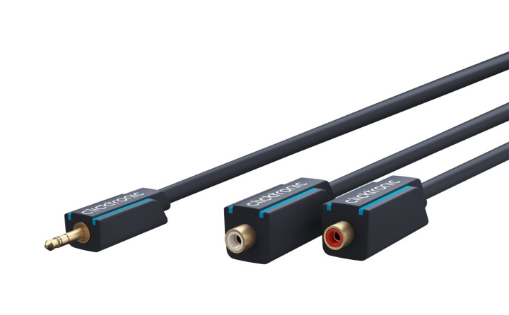 ClickTronic 3,5 mm AUX til RCA-adapterkabel, stereo Premium-kabel | 2x cinchjack 1x 3,5 mm jackplugg | 0,1 m | OFC innerleder i gruppen Elektronikk / Kabler og adaptere / RCA / Kabler hos TP E-commerce Nordic AB (C43416)