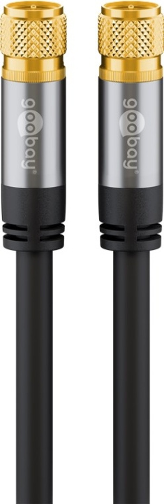 Goobay SAT-antennkabel (135 dB), 4x skärmad guldpläterad, F-plugg > F-plugg i gruppen Elektronikk / Kabler og adaptere / Antennekabler og tilbehør / Antennekabler hos TP E-commerce Nordic AB (C43428)