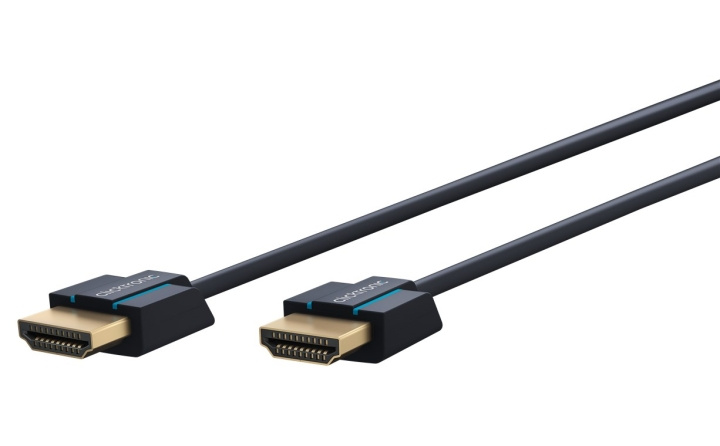 ClickTronic Ultra-Slim Höghastighets HDMI™-kabel med Ethernet Premiumkabel | 1x HDMI™-kontakt 1x HDMI™-kontakt | 0,5 m | UHD 4K @ 60 Hz i gruppen Elektronikk / Kabler og adaptere / HDMI / Kabler hos TP E-commerce Nordic AB (C43433)