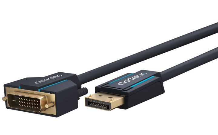 ClickTronic Adapterkabel for aktiv DisplayPort™ til DVI-D Premium-kabel | 1x DisplayPort™-kontakt >> 1x DVI-D-kontakt | 3,0 m | WUXGA @ 60 Hz i gruppen Datautstyr / Kabler og adaptere / DisplayPort / Kabler hos TP E-commerce Nordic AB (C43441)