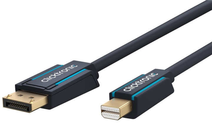 ClickTronic Adapterkabel för DisplayPort™ till mini DisplayPort™ premiumkabel | DisplayPort™-kontakt mini DisplayPort™-kontakt | 1,0 m | UHD 4K @ 60 Hz i gruppen Datautstyr / Kabler og adaptere / DisplayPort / Kabler hos TP E-commerce Nordic AB (C43443)