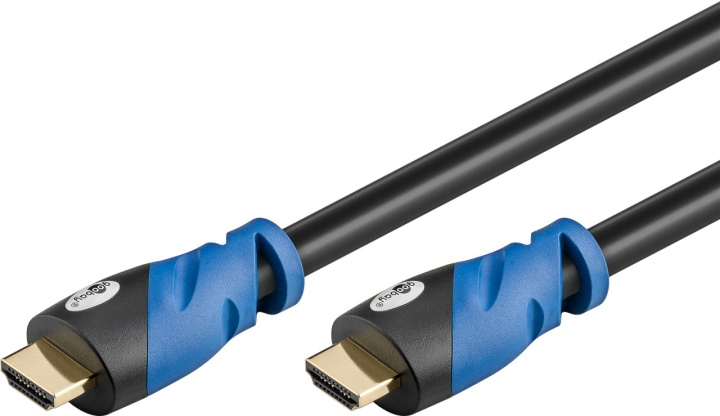 Goobay Premium høyhastighets HDMI™-kabel med Ethernet, sertifisert HDMI™-kontakt (type A) > HDMI™-kontakt (type A), 1,5 m i gruppen Elektronikk / Kabler og adaptere / HDMI / Kabler hos TP E-commerce Nordic AB (C43458)