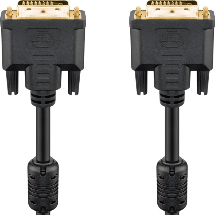 Goobay DVI-D Full HD-kabel Dual Link, gullbelagt DVI-D-kontakt Dual Link (24+1 Pin) > DVI-D-kontakt Dual Link (24+1 Pin), 3 m i gruppen Datautstyr / Kabler og adaptere / DVI / Kabler hos TP E-commerce Nordic AB (C43475)