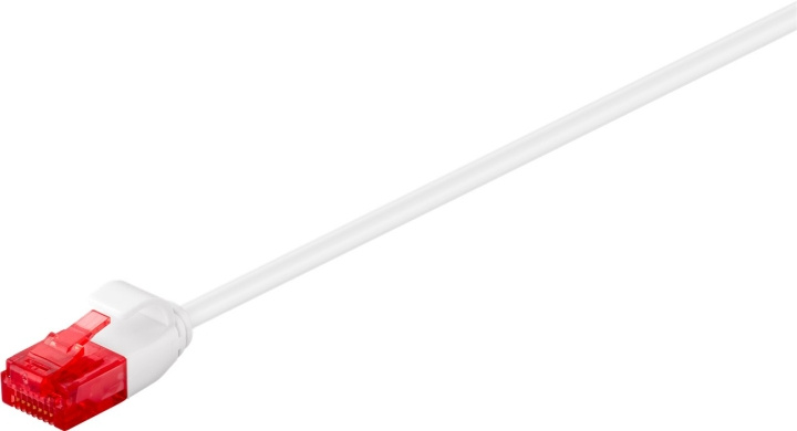 Goobay CAT 6 smal patchkabel, U/UTP, hvit kobberleder (CU), 1 m i gruppen Datautstyr / Kabler og adaptere / Nettverk / Cat6 hos TP E-commerce Nordic AB (C43491)