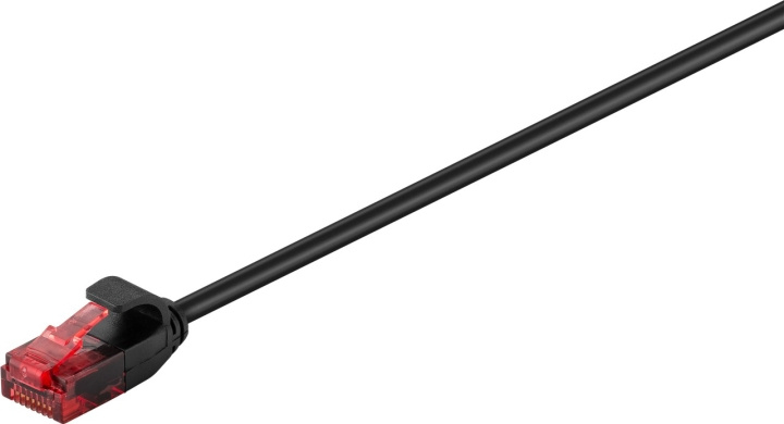 Goobay CAT 6 smal patchkabel, U/UTP, svart kobberleder (CU), 0,5 m i gruppen Datautstyr / Kabler og adaptere / Nettverk / Cat6 hos TP E-commerce Nordic AB (C43499)