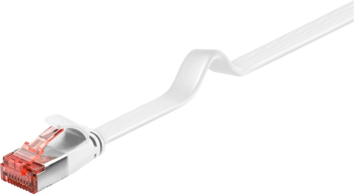 Goobay CAT 6 flat patchkabel, U/FTP, hvit kobberleder (CU), 1,5 m i gruppen Datautstyr / Kabler og adaptere / Nettverk / Cat6 hos TP E-commerce Nordic AB (C43540)