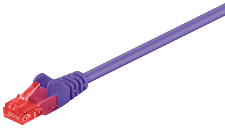 Goobay CAT 6 patchkabel, U/UTP, fiolett kobberbelagt aluminiumtråd (CCA), 1 m i gruppen Datautstyr / Kabler og adaptere / Nettverk / Cat6 hos TP E-commerce Nordic AB (C43574)