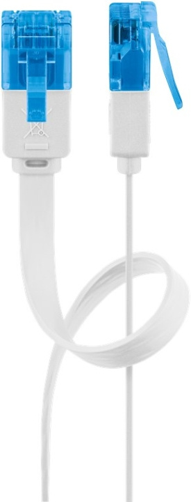 Goobay CAT 6A flat patchkabel, U/UTP, hvit kobberleder (CU), 10 m i gruppen Datautstyr / Kabler og adaptere / Nettverk / Cat6 hos TP E-commerce Nordic AB (C43682)