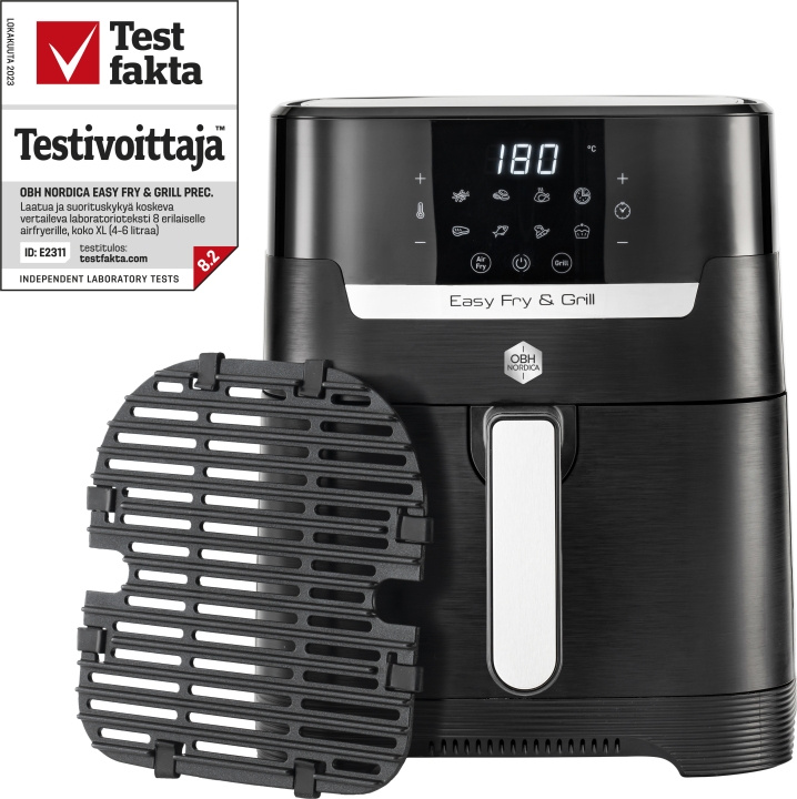 OBH Nordica Easy Fry & Grill Precision Airfryer med grillfunktion, Svart i gruppen HJEM, HUS OG HAGE / Husholdningsapparater / Airfryers og frityrkokere hos TP E-commerce Nordic AB (C43778)