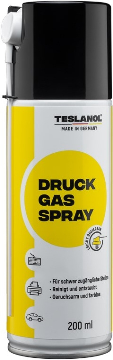 Teslanol Trykkluftspray for rengjøring og fjerning av støv fra elektronisk og finmekanisk utstyr - 200 ml i gruppen Datautstyr / Datamaskin Tilbehør / Annet hos TP E-commerce Nordic AB (C43948)