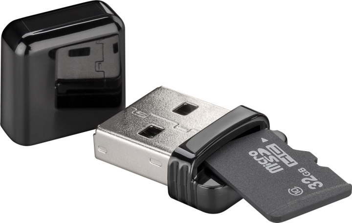 Goobay Kortläsare, USB 2.0 för läsning av microSD-minneskortsformat i gruppen Elektronikk / Lagringsmedia / Minnekortleser hos TP E-commerce Nordic AB (C43969)