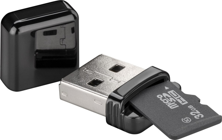 Goobay Kortleser, USB 2.0 for lesing av microSD-minnekortformat i gruppen Elektronikk / Lagringsmedia / Minnekortleser hos TP E-commerce Nordic AB (C43969)