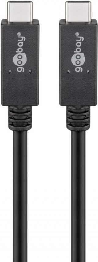 Goobay USB-C™-kabel USB 3.2 Gen 2x2, USB-PD, 5A, 1 m, svart USB-C™-plugg > USB-C™-plugg