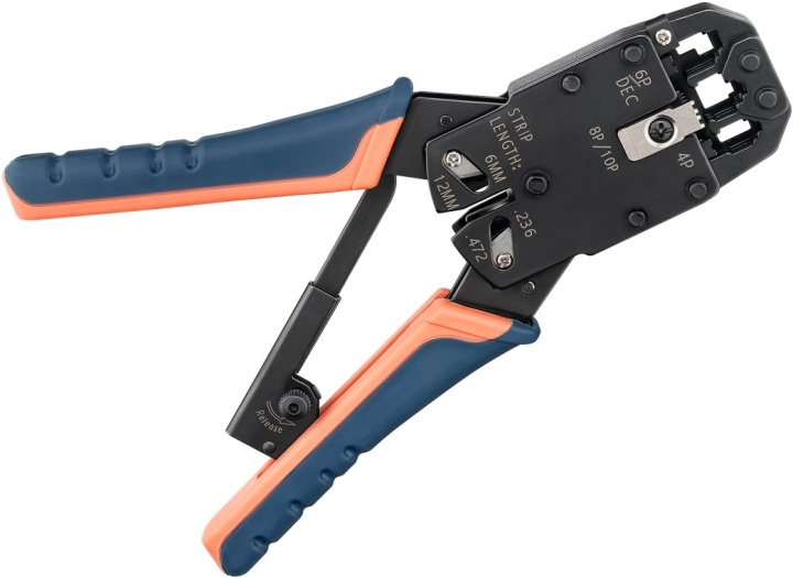 Fixpoint Crimpverktøy for modulære kontakter for krymping av 4-, 6-, 8- og 10-polede Western-kontakter av typen RJ10, RJ11, RJ12, RJ45 og RJ50 og DEC i gruppen HJEM, HUS OG HAGE / Verktøy / Annet verktøy og tilbehør hos TP E-commerce Nordic AB (C44019)