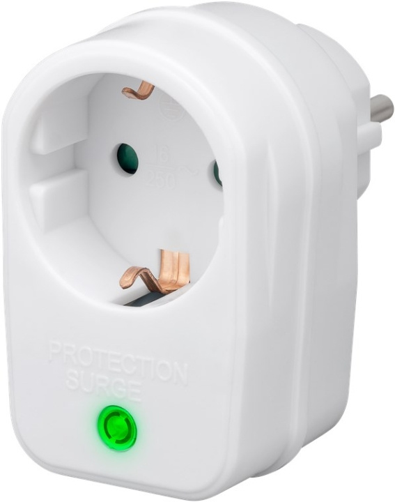 Goobay Adapter for stikkontakter med overspenningsvern Overspenningsvernbryter, 1 stikkontakt, hvit i gruppen HJEM, HUS OG HAGE / El og belysning / Grenuttak hos TP E-commerce Nordic AB (C44030)