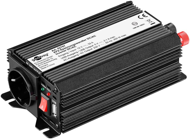 Goobay Spenningsomformer DC/AC (12 V - 230 V/300 W) USB konverterer 12 V DC til 230 V AC i gruppen HJEM, HUS OG HAGE / El og belysning / Spenningsomformer hos TP E-commerce Nordic AB (C44040)
