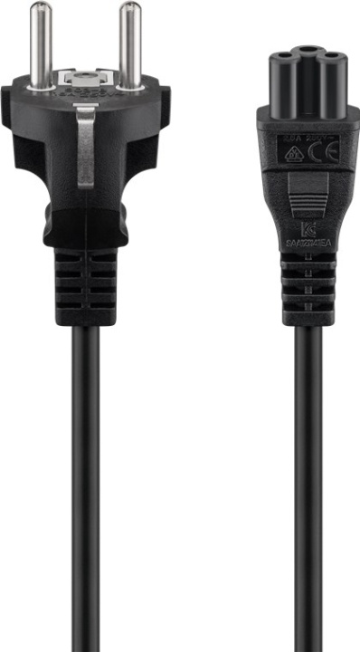 Goobay Nettilkoblingskabel (sikkerhetsplugg), 1 m, svart Jordingsstift (type F, CEE 7/7) > Stikkontakt C5 i gruppen Datautstyr / Kabler og adaptere / elektriske kabler hos TP E-commerce Nordic AB (C44055)
