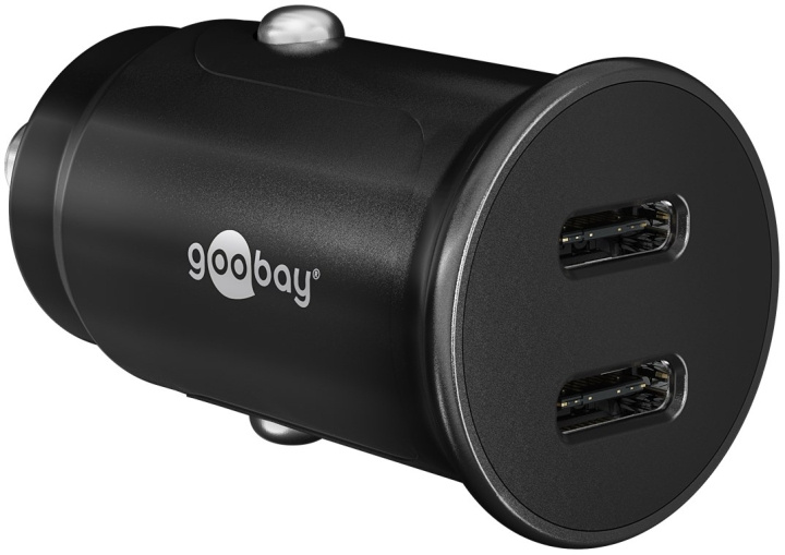 Goobay Dual-USB-C™ PD (Power Delivery) automatisk hurtiglader (30 W) 30 W (12/24 V) egnet for enheter med USB-C™ (Power Delivery), for eksempel iPhone 12 i gruppen SMARTTELEFON & NETTBRETT / Ladere og Kabler / Billader / Billader Type C hos TP E-commerce Nordic AB (C44082)