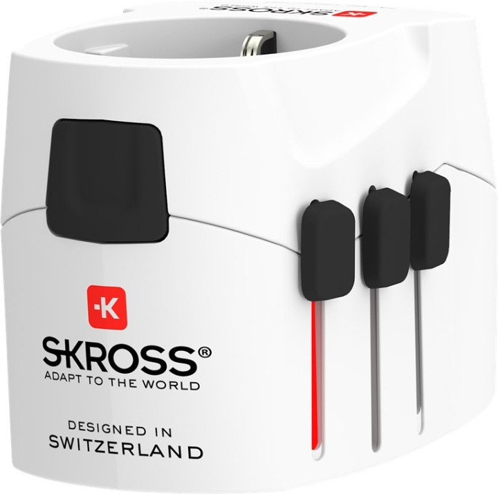 SKROSS Pro Light USB World passer til jordede og ujordede enheter (2- og 3-pinners) i gruppen HJEM, HUS OG HAGE / El og belysning / Reiseadaptere hos TP E-commerce Nordic AB (C44097)