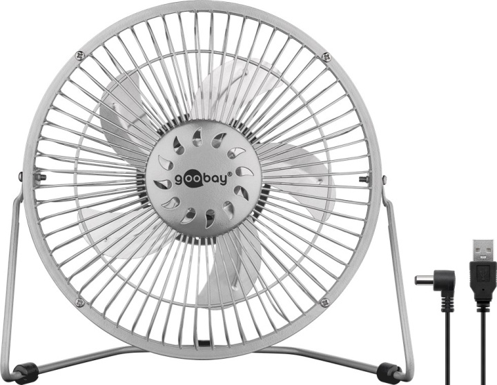 Goobay USB skrivebordsvifte diameter 22 cm, sølv i gruppen Datautstyr / Datamaskin Tilbehør / Annet hos TP E-commerce Nordic AB (C44111)