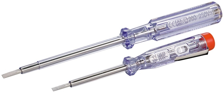 Fixpoint Spenningstester, sett med 2 stk., 140 mm og 190 mm, egnet for spenninger mellom 200 V og 250 V i gruppen HJEM, HUS OG HAGE / Verktøy / Annet verktøy og tilbehør hos TP E-commerce Nordic AB (C44174)