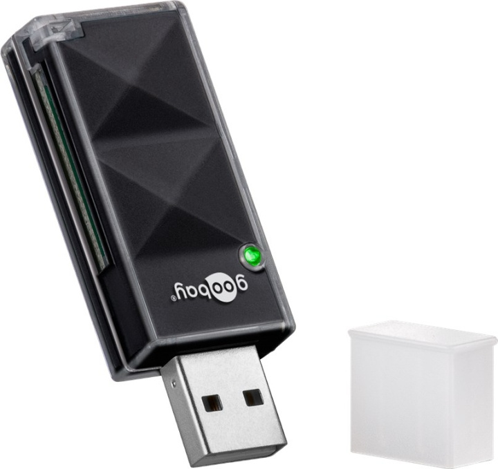 Goobay Kortläsare, USB 2.0 för läsning av SD- och Micro SD-minneskortsformat i gruppen Elektronikk / Lagringsmedia / Minnekortleser hos TP E-commerce Nordic AB (C44230)