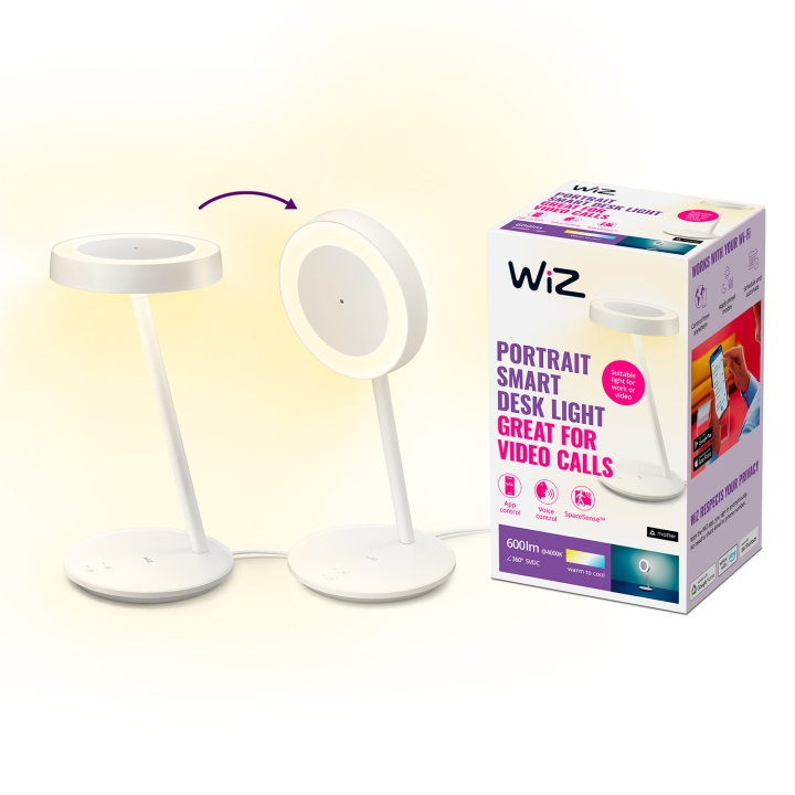 WiZ Portrait Smart skrivebordslampe/lampe for videosamtaler 600lm i gruppen HJEM, HUS OG HAGE / Smarthus / Smart belysning hos TP E-commerce Nordic AB (C44251)
