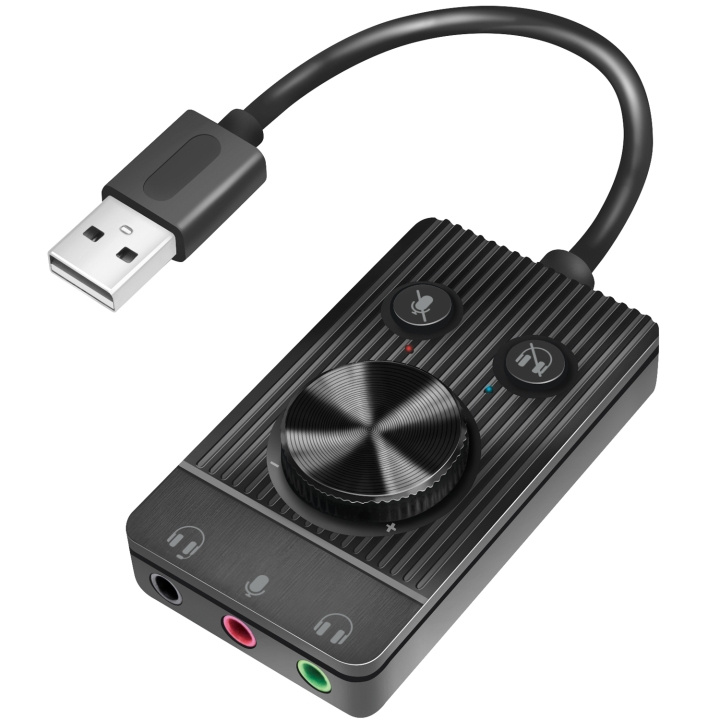 LogiLink USB-lydkort med volumkontroll i gruppen Datautstyr / PC-Komponenter / Lydkort hos TP E-commerce Nordic AB (C44269)