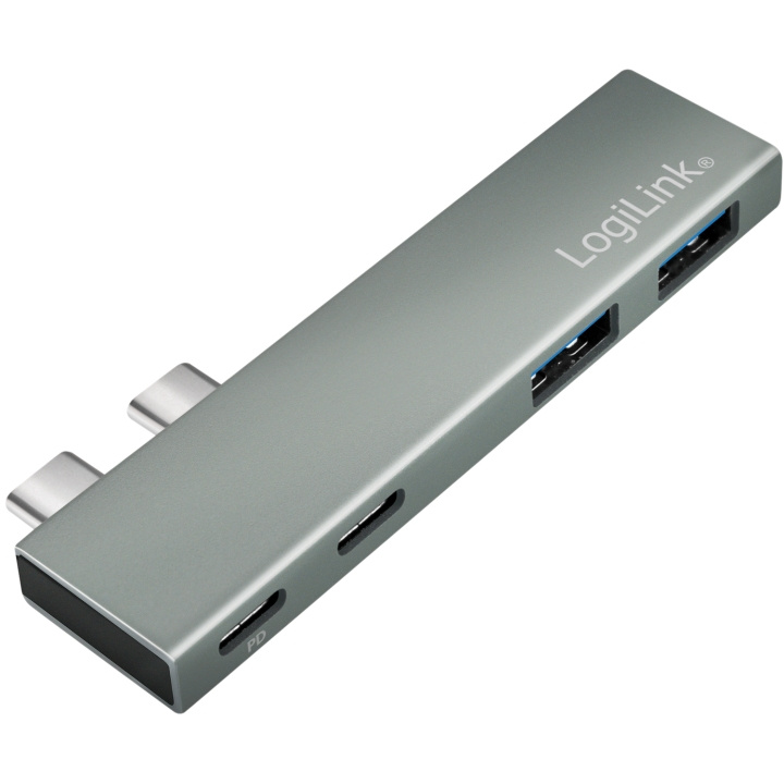 LogiLink Dual USB 3.2 Gen2x2-hub 4-portar PD 100W i gruppen Datautstyr / Datamaskin Tilbehør / USB-Hubs hos TP E-commerce Nordic AB (C44270)