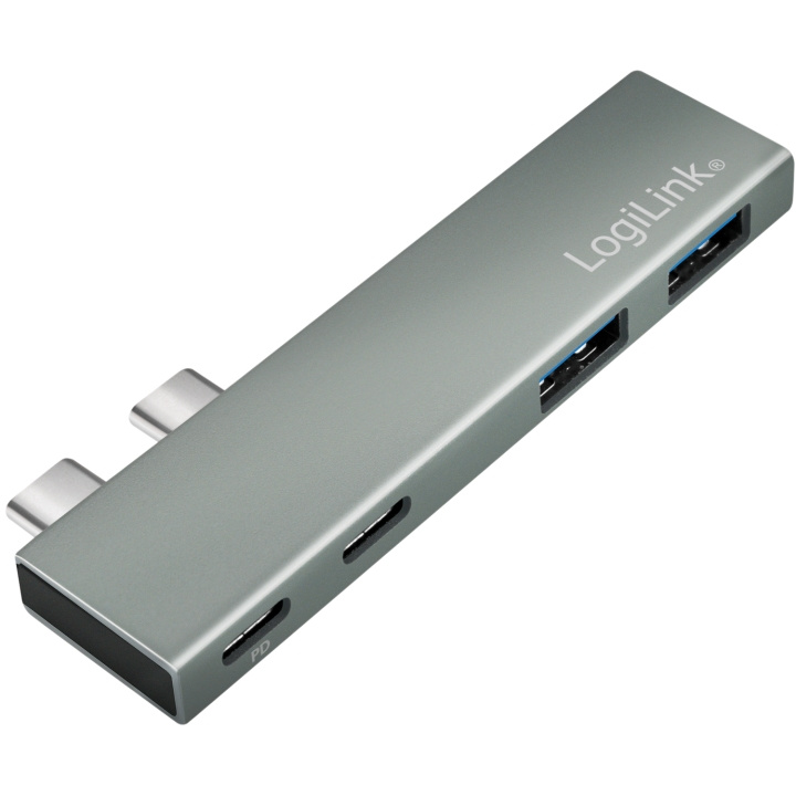 LogiLink Dobbel USB 3.2 Gen2x2-hub med 4 porter PD 100W i gruppen Datautstyr / Datamaskin Tilbehør / USB-Hubs hos TP E-commerce Nordic AB (C44270)