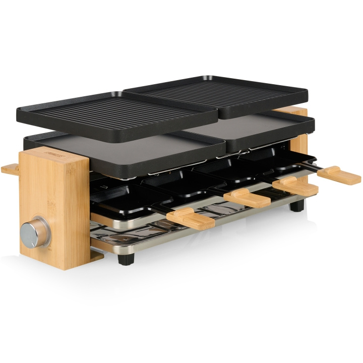 Princess Raclette Pure 8 Bambus 162918 i gruppen HJEM, HUS OG HAGE / Husholdningsapparater / Brødristere og toastjern / Bordgriller & Raclette hos TP E-commerce Nordic AB (C44277)