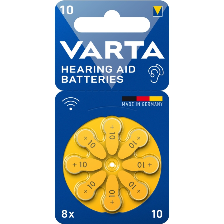 Varta Høreapparatbatteri 10 / A10 / PR70 8-pakning i gruppen Elektronikk / Batterier & Ladere / Batterier / Høreapparatbatterier hos TP E-commerce Nordic AB (C44296)
