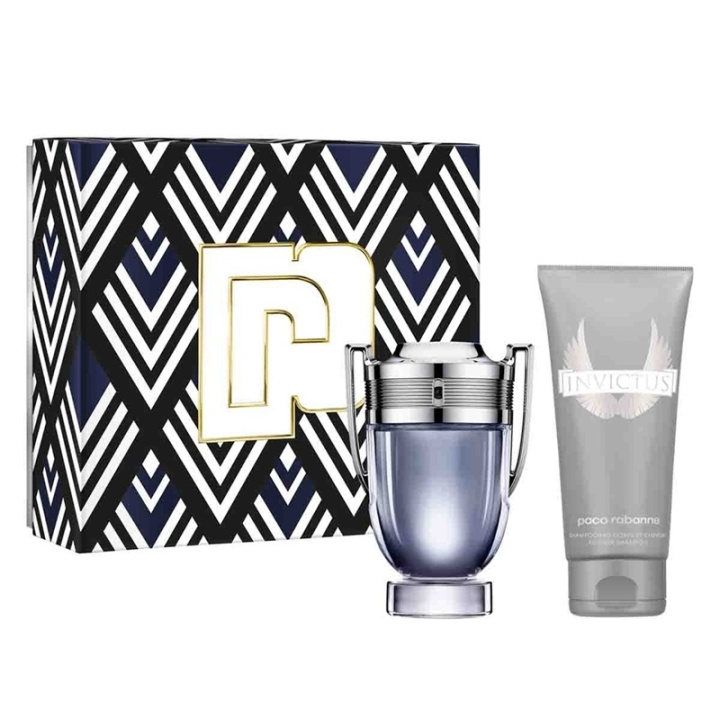 Paco Rabanne Gavesett Paco Rabanne Invictus Edt 100ml + All Over Shampoo 100ml i gruppen HELSE OG SKJØNNHET / Gavesett / Gavesett for ham hos TP E-commerce Nordic AB (C44384)