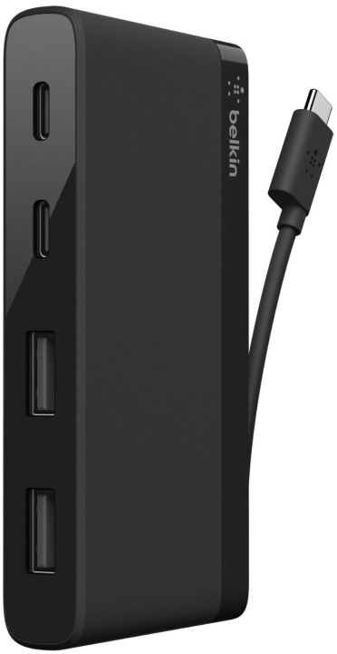 Belkin USB-C mini -USB-hubi, neljä porttia i gruppen Datautstyr / Datamaskin Tilbehør / USB-Hubs hos TP E-commerce Nordic AB (C44459)