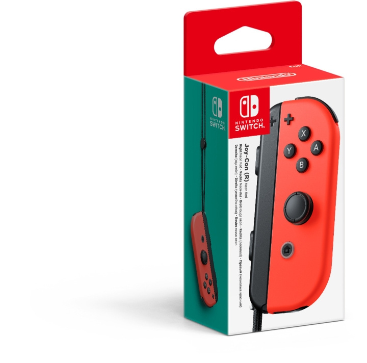 Nintendo Joy-Con R spelkontroll, röd, Switch i gruppen Elektronikk / TV-spill & tilbehør / Nintendo Switch / Tilbehør hos TP E-commerce Nordic AB (C44493)