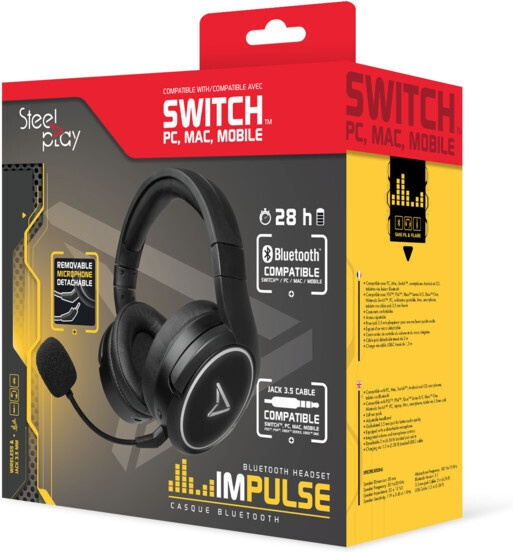 Steelplay Impulse Bluetooth-hodesett, Nintendo Switch i gruppen Elektronikk / TV-spill & tilbehør / Nintendo Switch / Tilbehør hos TP E-commerce Nordic AB (C44512)