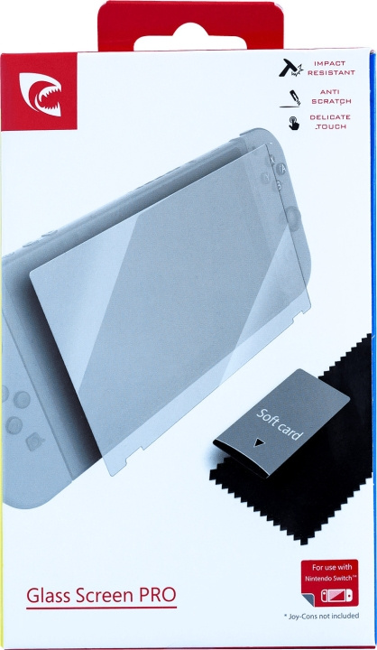 Piranha Nintendo Switch Glass Screen PRO beskyttelsesglass, Switch i gruppen Elektronikk / TV-spill & tilbehør / Nintendo Switch / Tilbehør hos TP E-commerce Nordic AB (C44520)